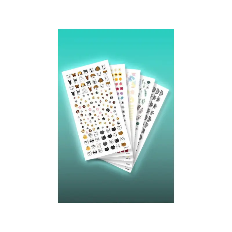 5 Piece Nail Tattoo Set, Nail Sticker Set, Nail Art, Tattoo