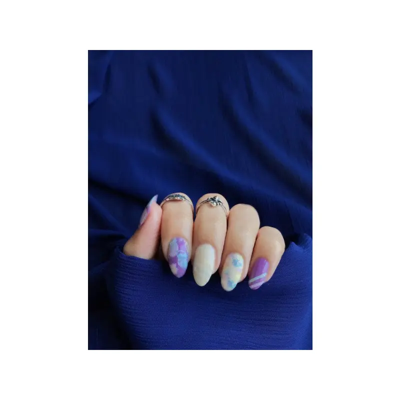 2 Piece Soft Color Line Nail Tattoo, Nail Sticker, Nail Art