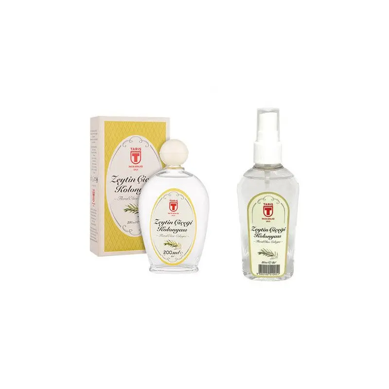 Tari Glass Bottle Olive Blossom Cologne 200 Ml And Spray Olive Blossom Cologne 80 Ml Set