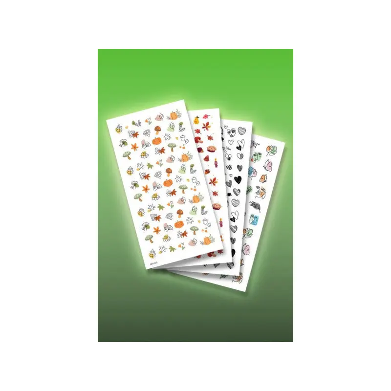 4 Piece Nail Tattoo Set, Nail Sticker Set, Nail Art, Tattoo