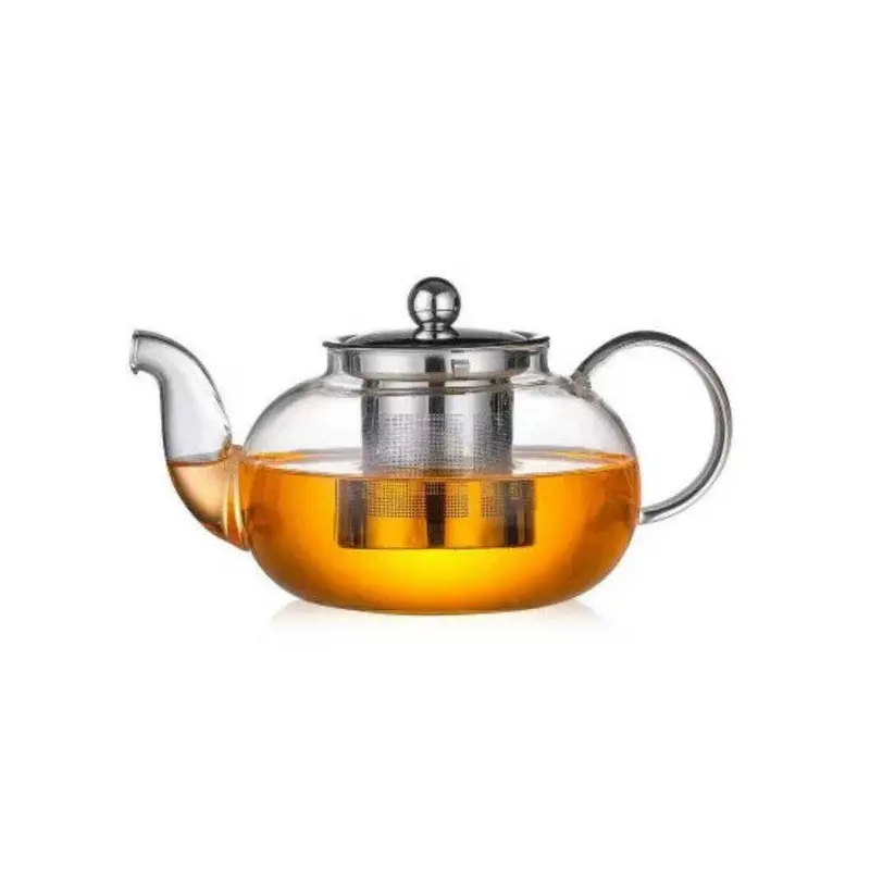 Glass Teapot 600 Ml - Steel Strainer