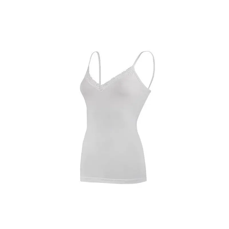 3 Pieces Yldz Women's Modal Lace Rope Strap Undershirt White 2225
