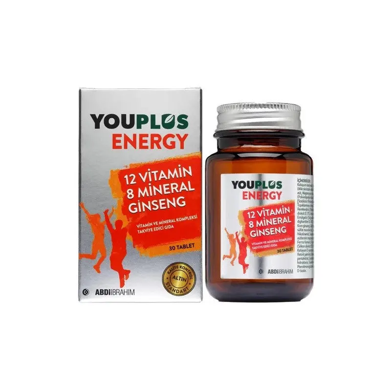Youplus Energy Vitamin And Mineral Complex Supplementary Food 30 Tablets