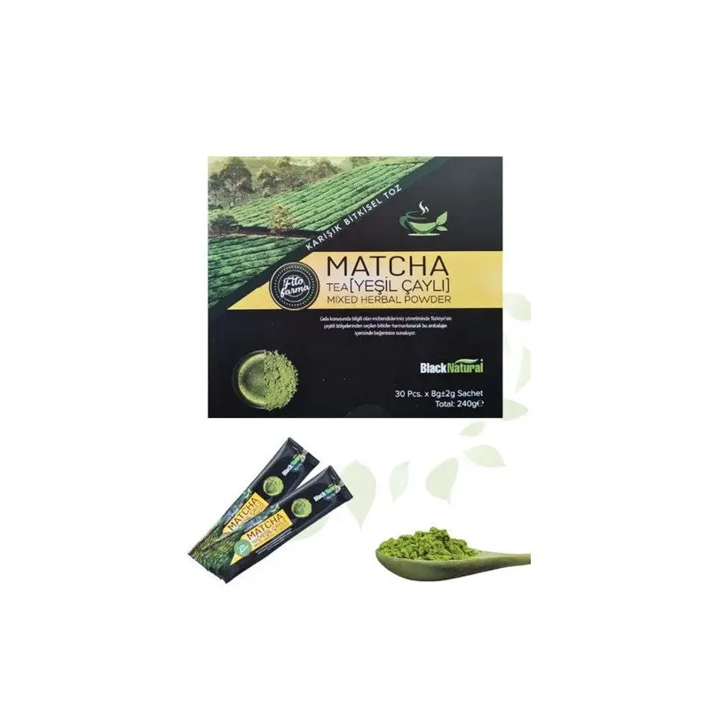 Black Natural Matcha Mixed Powder Herbal Tea 240 G Macha
