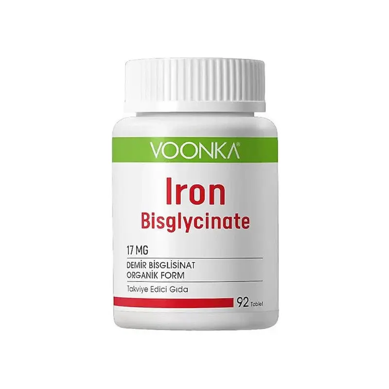 Voonka Iron Bisglycinate 17Mg Iron 92 Tablets