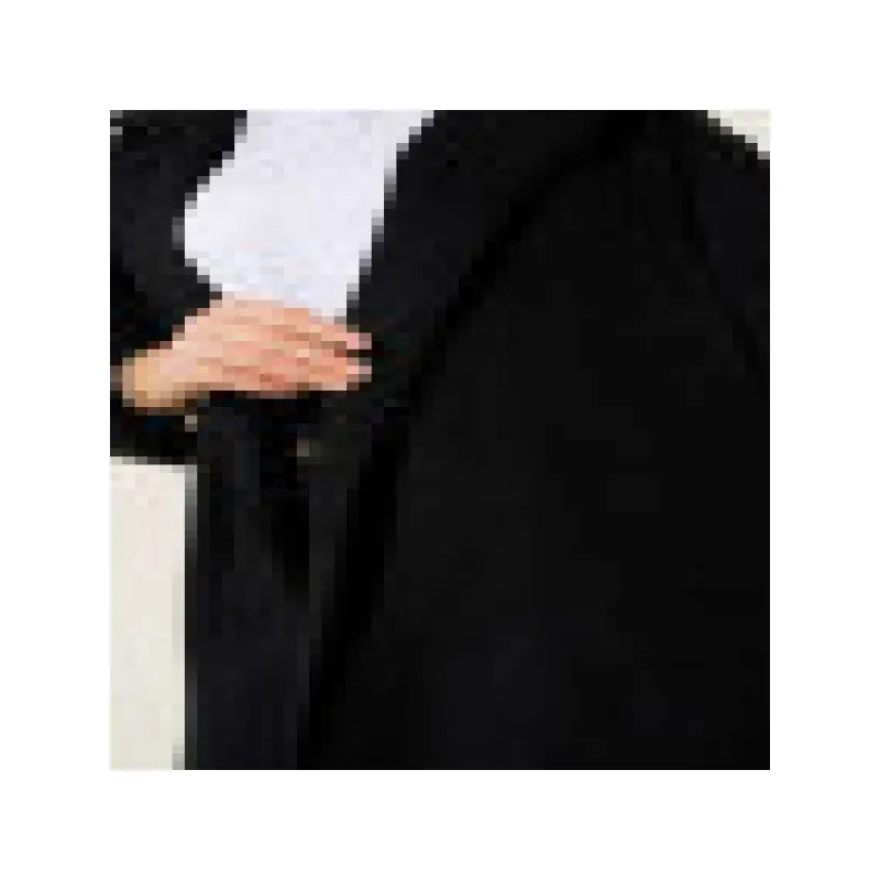 Black Coat with Elastic Wrists