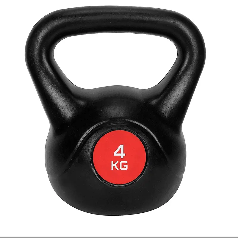 4 Kg: Kettlebell - Wide Handle, Flat Bottom for Stability | Standard Size | Black
