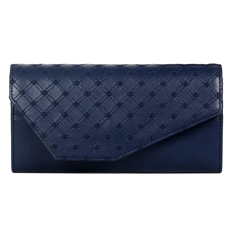 Womens Wallet with Multicompartment Design | Clutch Included | Slim Size | Navy Blue