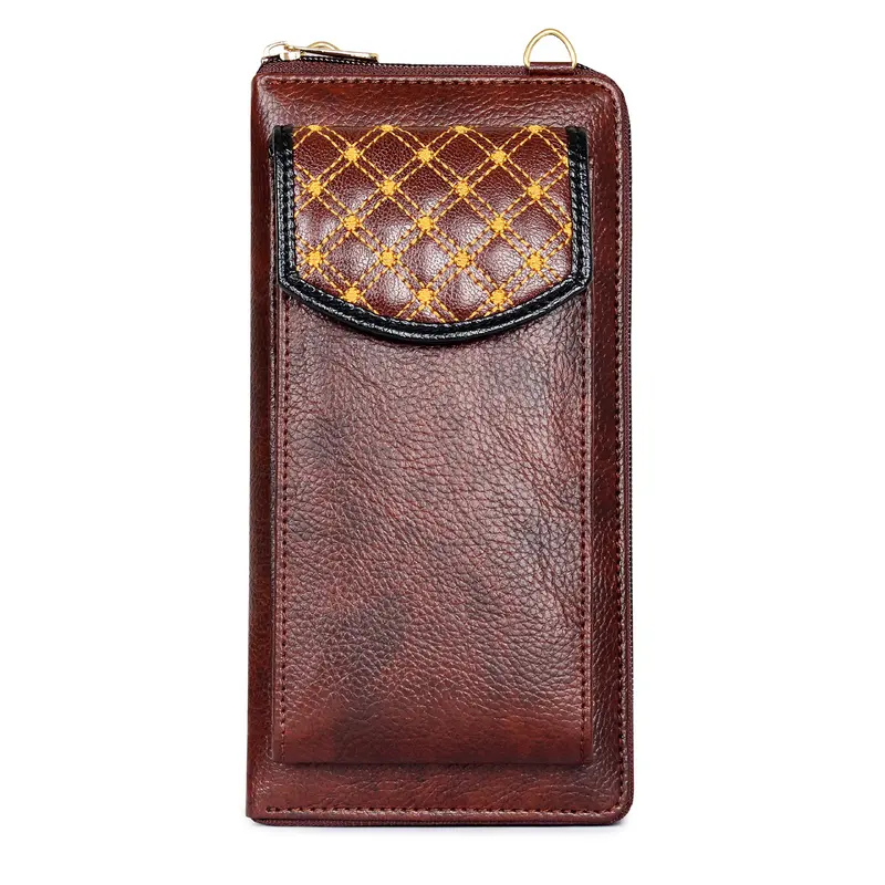 THE CLOWNFISH Synthetic Classy Womens Wallet (Brownblack)