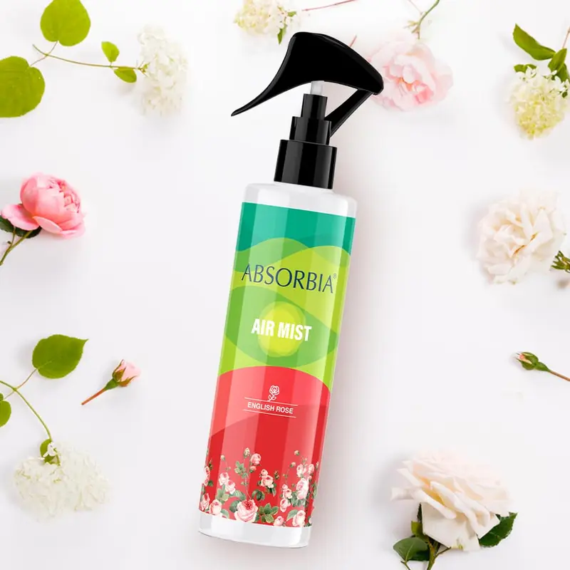 200ml English Rose Room Freshener Spray - Natural, Alcohol-Free | Pink