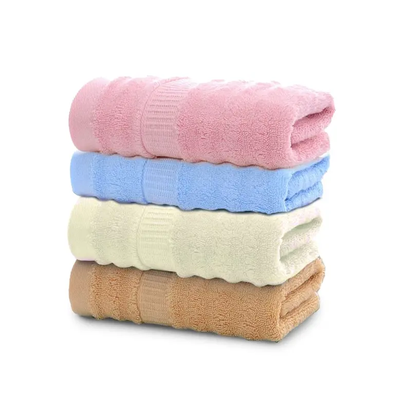 Pack of 4: Mush Bamboo Bath Towels - Soft, Highly Absorbent | Quick Dry, Antimicrobial | 75 X 150 cm | Pink, Sky Blue, Cream, Golden Brown