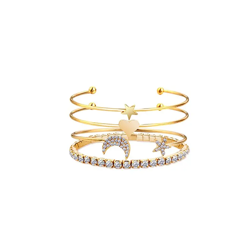 Yellow Chimes Women's Fashion Gold Plated Kada Bracelet Set Combo Accessories