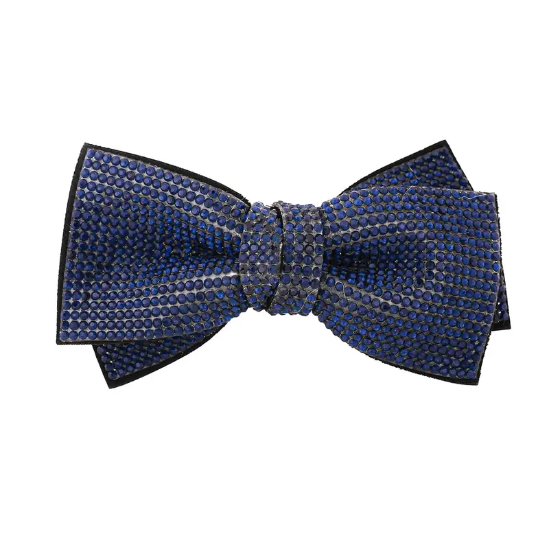 1 Pack: Blue Crystal Bow Hair Clips for Women | 12 cm x 8 cm | Stylish