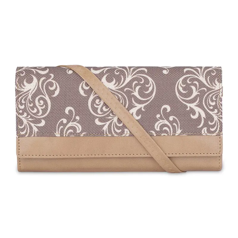 Erika: Womens Wallet with Vegan Leather & Multiple Card Slots | Brown | Slim & Chic Design