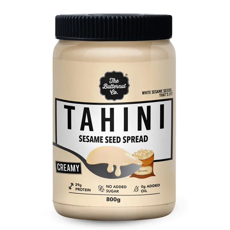 The Butternut Co. Tahini Sesame Seed Spread Creamy, 800 gms Unsweetened | No Added Sugar | Gluten Free | Vegan | High Protein | For Hummus | Salad Dressings | Dips and Marinades