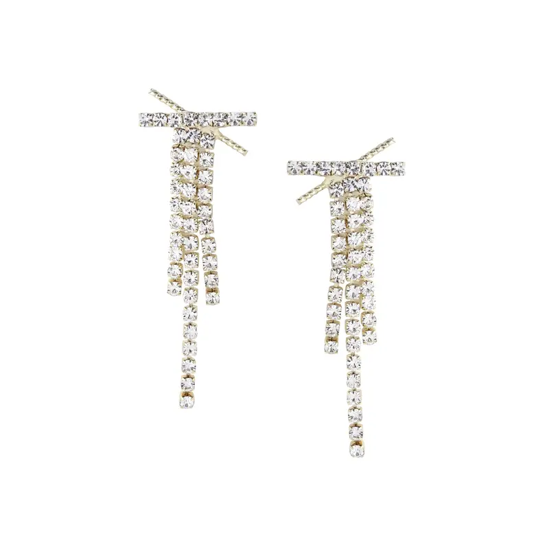 Yellow Chimes: Gold Toned Drop Earrings for Women | 4.2cm | Birthday Gift