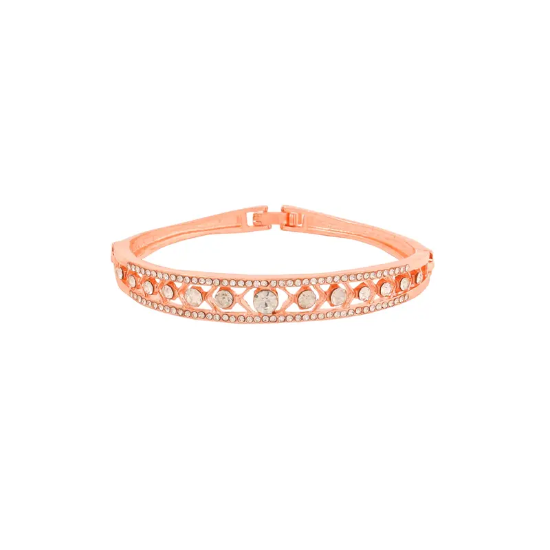 Yellow Chimes Women Crystal Bracelets | Rose Gold Plated Bracelets for Women | White CZ Crystals Bracelet For Woman | Birthday Gift for Girls & Women Anniversary Gift for Wife