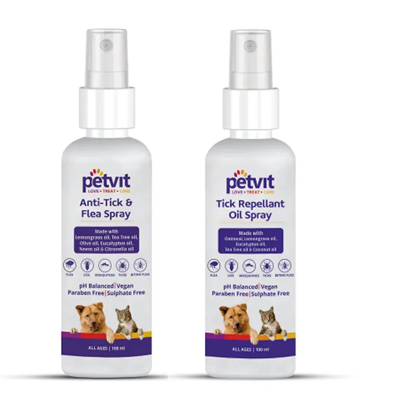 100ml: Dog Flea and Tick Control Spray with Essential Oils | Natural Ingredients | 100 ml
