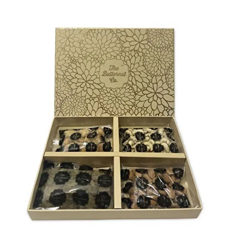 The Butternut Co. Dry Fruit Gift Box 300G | Healthy Snacks Festive Gift Box | Perfect Festive Gift for Loved Ones | Mixed Dried Fruits | Gift Hamper | Almonds, Raisins, Cashews, Apricot