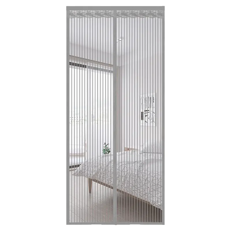 Kuber Industries Pack of 1: Magnetic Mosquito Curtain | 210cm x 140cm | Gray