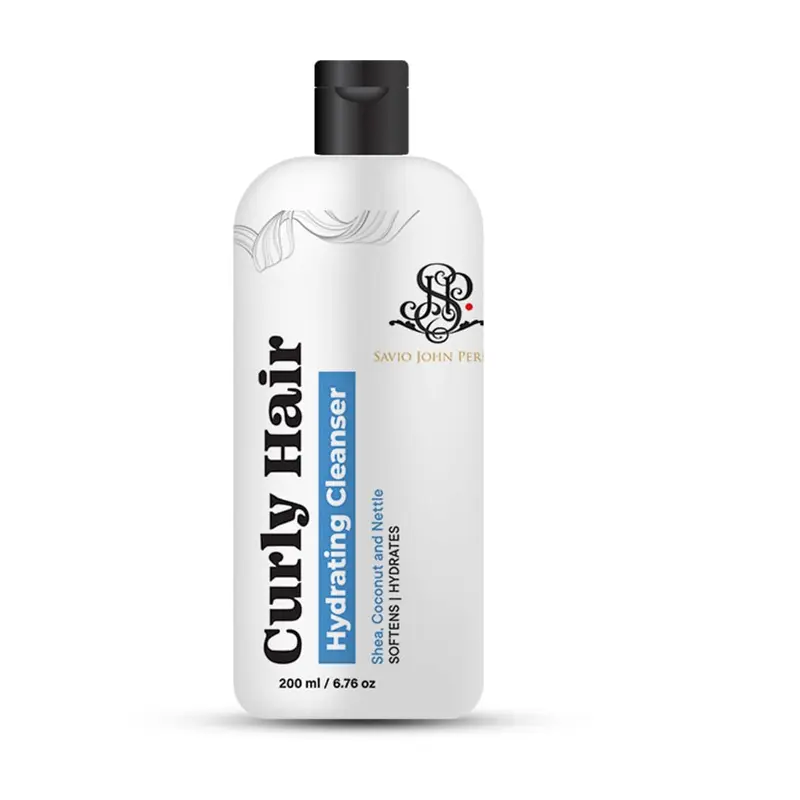 200ml: Curly Hair Hydrating Cleanser - Nourishing Coconut & Shea Butter | Versatile for All | White