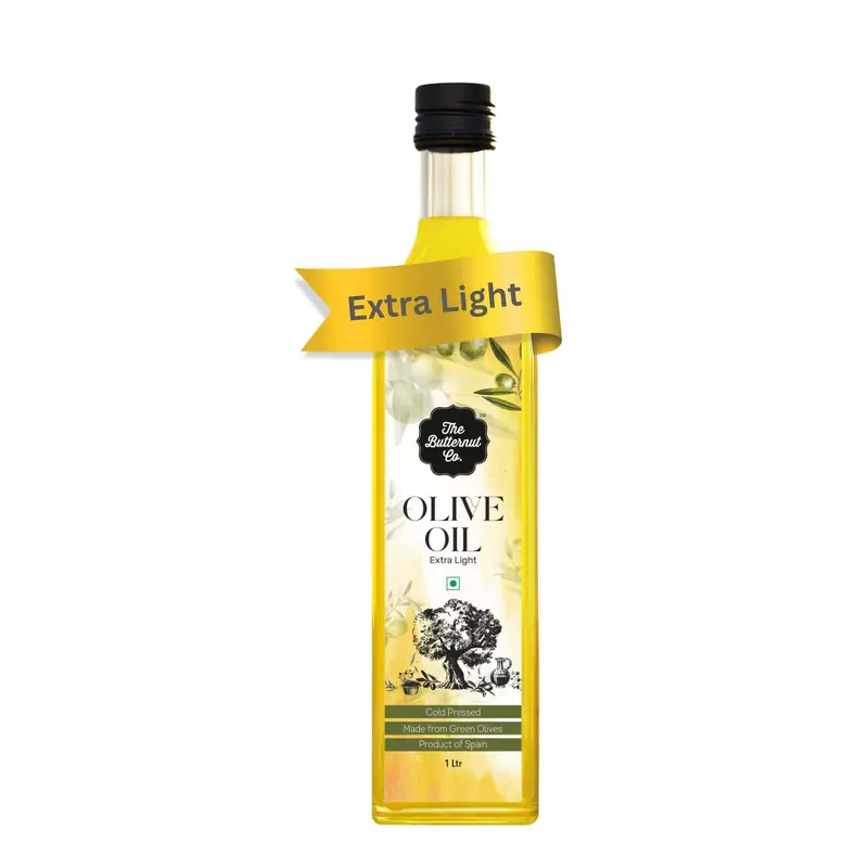 1 Litre Olive Oil for Cooking - Extra Light, Cold Pressed | Imported from Spain | Green Olives | Vegetarian