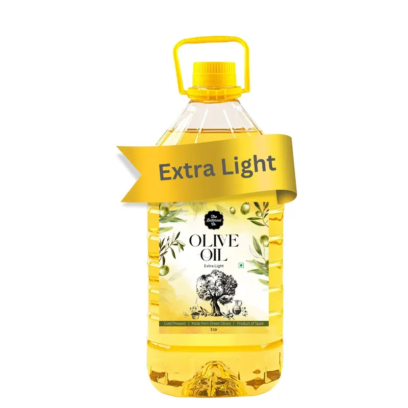 The Butternut Co. Olive Oil for Cooking I Extra Light Olive Oil I Cold Pressed Olive Oil I Imported from Spain I Made from Green Olives I For Indian Cooking like Pomace Olive Oil - 5 litre (Pack of 1)