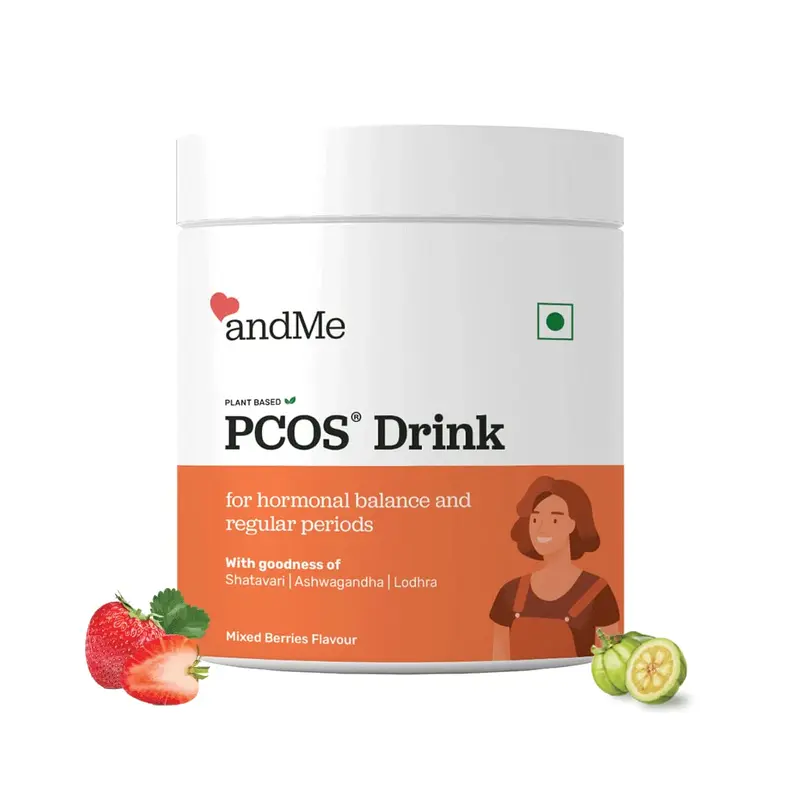 & ME PCOS Supplement | PCOD Drink for PCOS Treatment & Cure|Supplement for Hormonal Balance & Regular Periods with Ayurvedic Herbs etc(Shatavari, Lodhra, Vitamin B12) (40 servings, Pack of 1 - 250gm)