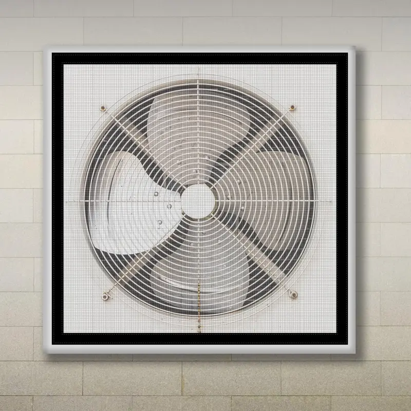 Classic Mosquito Net for Exhaust Fan: 45X45 cm | Cream | Premium Fiberglass Mesh
