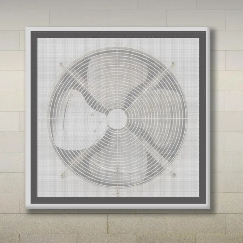 Classic Mosquito Net: Pre-Stitched Fiberglass for Window & Exhaust Fan | 30X35 cm | Grey