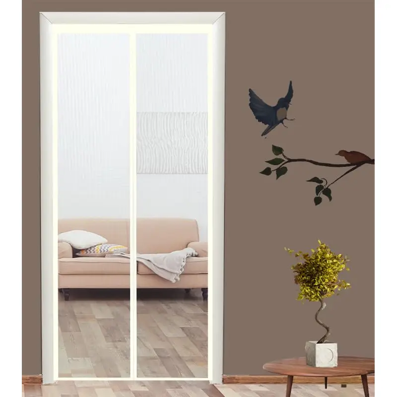 Fiberglass Mosquito Net: Auto Closing Insect Screen | 210x115 cm | White