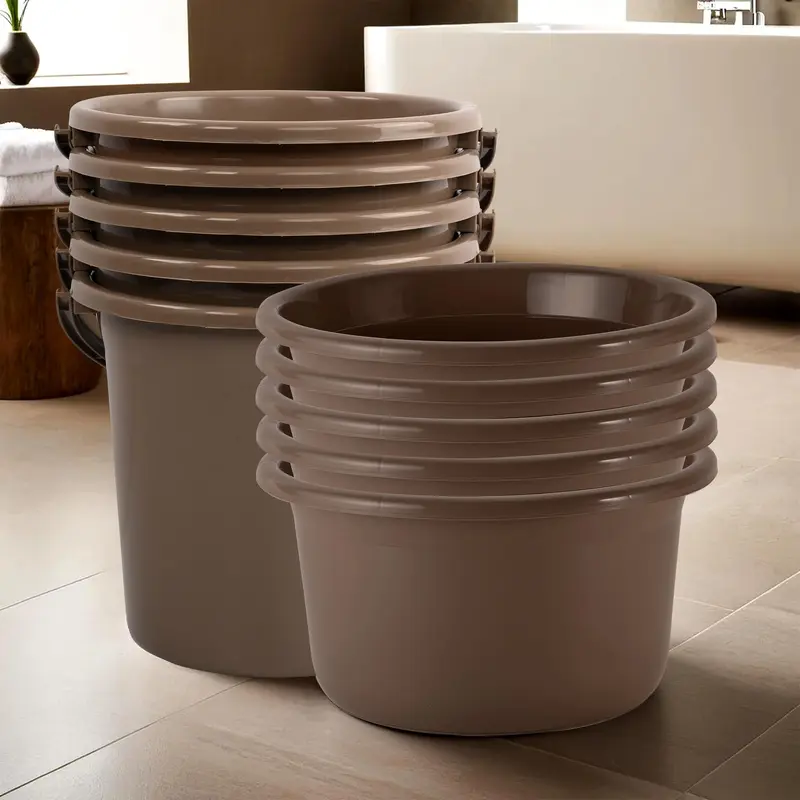 25L Bath Tub: Versatile Plastic Utility for Baby & Washing | Brown