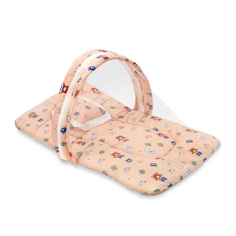 Evafly Baby Mosquito Net: Peach Mosquito Protection with Neck Pillow | L73cm x W44cm