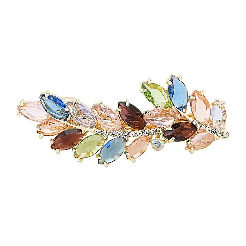 1 Count: Multicolor Leafy Hair Clip for Women | 7 cm x 2.5 cm | Floral