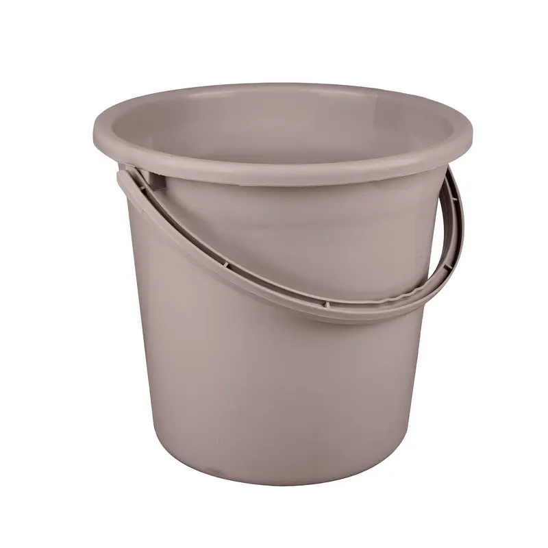 18L Plastic Bathroom Bucket - Strong, Versatile Design | Brown