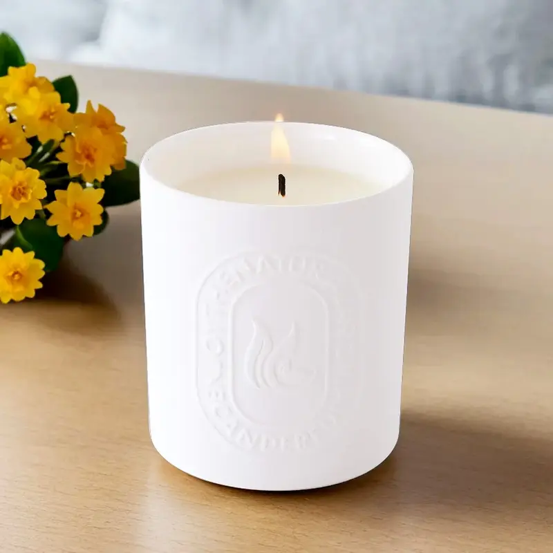 1 Pack: Aromatherapy Soy Wax Votive Candle - 30 Hrs Burn Time | Golden Osmanthus | Reusable Ceramic