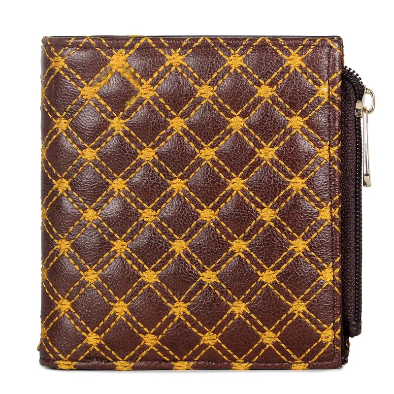 Zoya Yellow Clutch: Women's Wrist Wallet with Embroidered Design