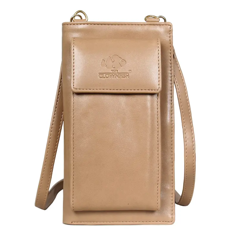 Adora Women's Wallet: Elegant Light Brown Sling Bag with Phone Pocket