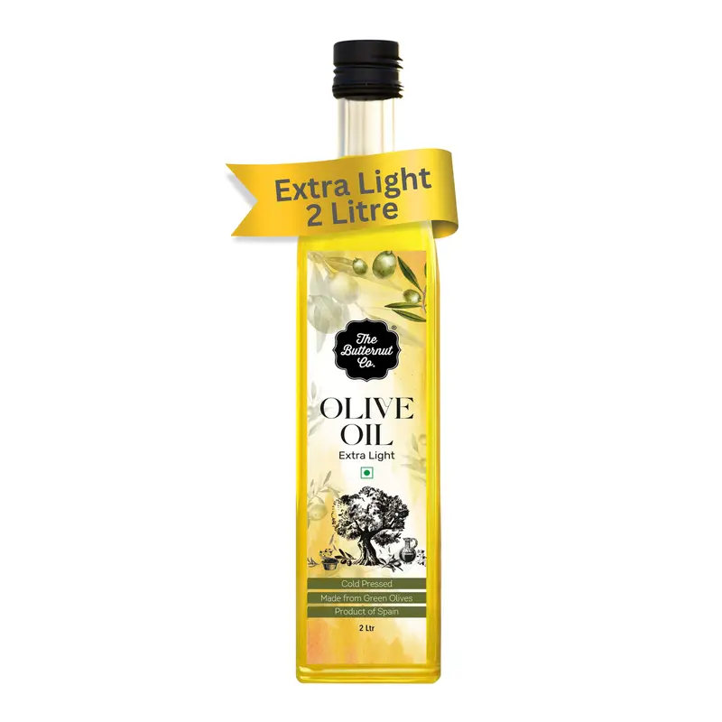 2 Litre Extra Light Olive Oil - Cold Pressed, Imported | For Indian Cooking