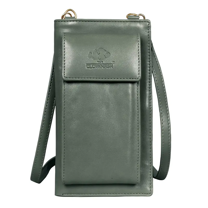 Adora Sling Bag: Women's Olive Green Wallet with Phone Pocket | Faux Leather