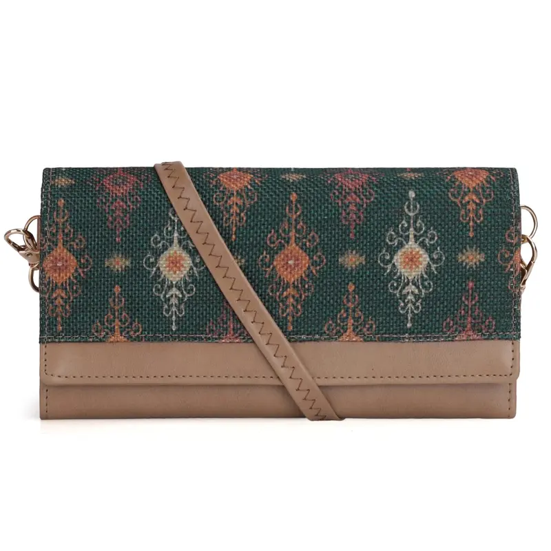 Erika Green: Women's Wallet with Multiple Slots | Slim Design | Casual Style
