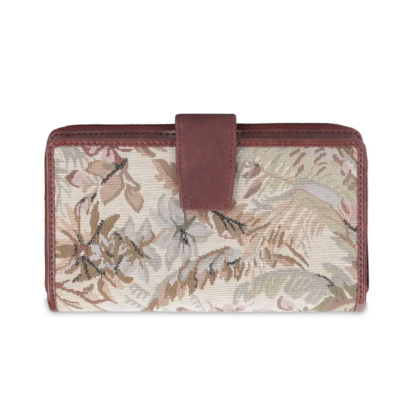 Filipia Womens Wallet: Beige Wrist Clutch with Multiple Card Slots | Slim Design