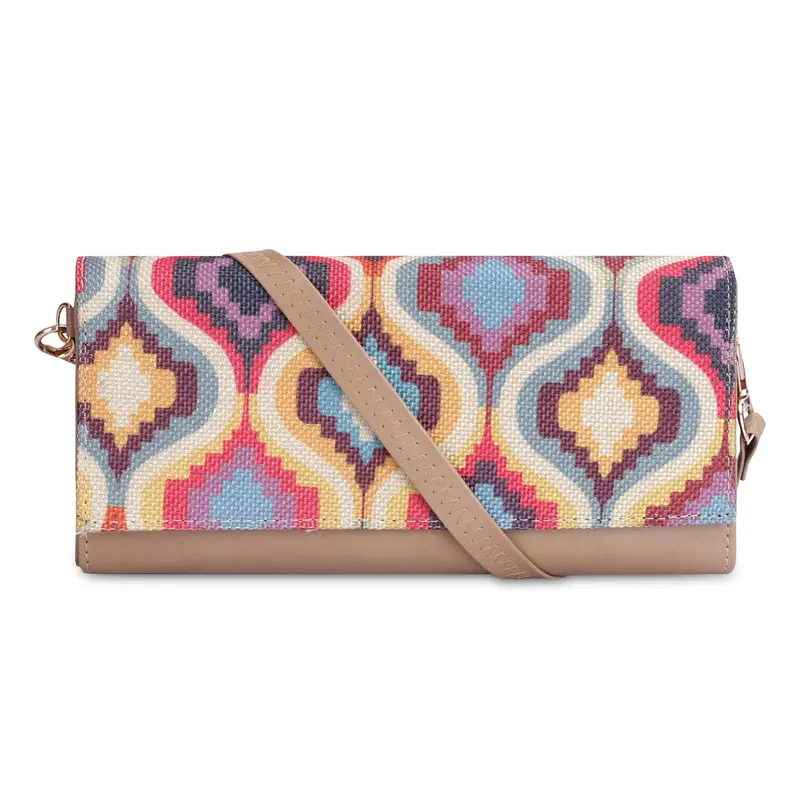 Jolene Multicolour Design: Women's Wallet with Multiple Card Slots | M | Sling Bag
