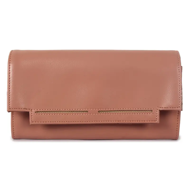 Laura Apricot: Women's Clutch Wallet with Multiple Card Slots | Slim Design | Casual Style