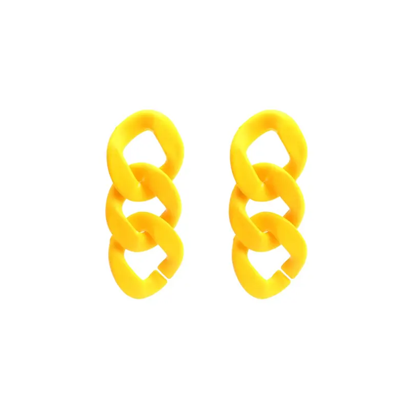 Yellow Chimes: Womens Yellow Drop Earrings | 6CM | Contemporary Style
