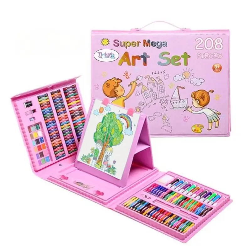 208 PC Art Drawing Set for Kids - Creativity Unleashed | Multi Color | Portable Kit