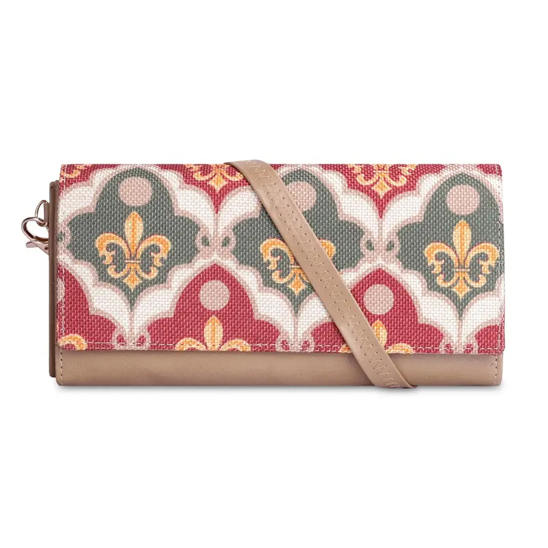 Jolene Womens Wallet: Chic Pink Vegan Leather Purse with Card Slots | Slim Design