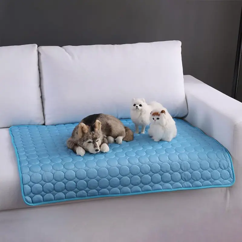 ZQCJ001B-XS Dog & Cat Bed: Self-Cooling, Light-weight | 20x15x2 cm | Blue
