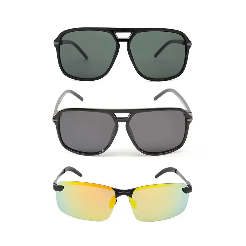 Combo: Intellilens UV Protected Polarised Sunglasses | Classic Style | Size: M | Multicolour