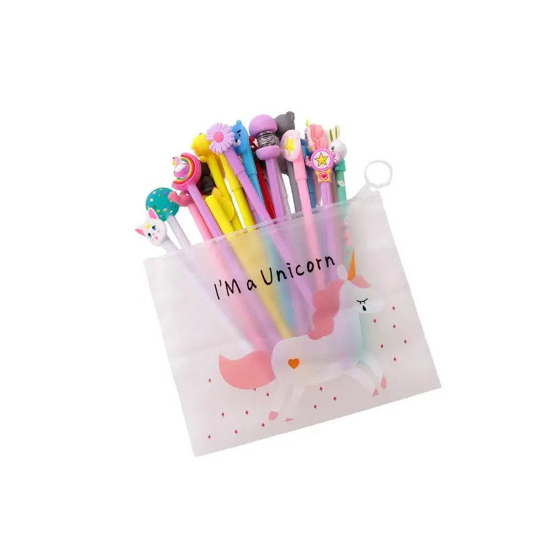 20 PCS Cute Gel Ink Rollerball Pens Set | Adorable Designs | Perfect Gift for Kids | Bright Colors